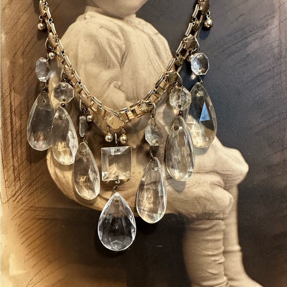 Handcrafted chandelier, necklace